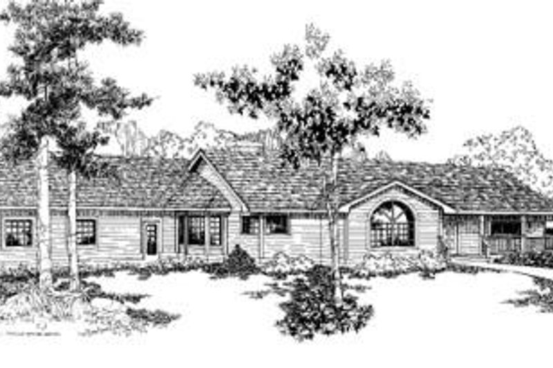 House Design - Ranch Exterior - Front Elevation Plan #60-348