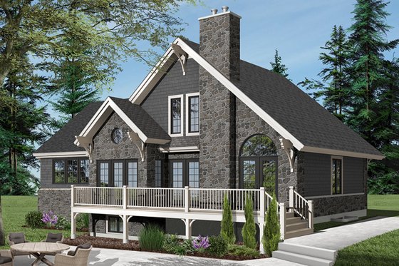 Exterior - Rear Elevation 5 for Country House Plan #23-2562 - 3 bed, 2.5 bath