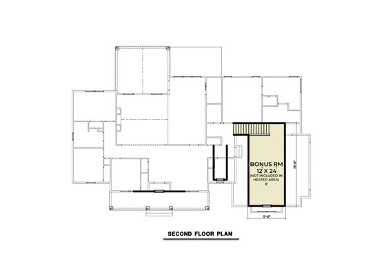 Floor Plan - Upper Floor for Farmhouse House Plan #1070-160 - 4 bed, 2.5 bath