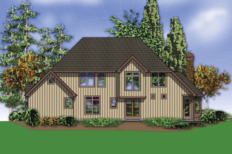 Home Plan - Exterior - Rear Elevation for Craftsman House Plan #48-665 - 4 bed, 4.5 bath