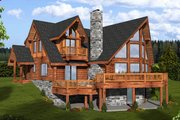 Log Style House Plan - 3 Beds 2 Baths 3303 Sq/Ft Plan #117-102 