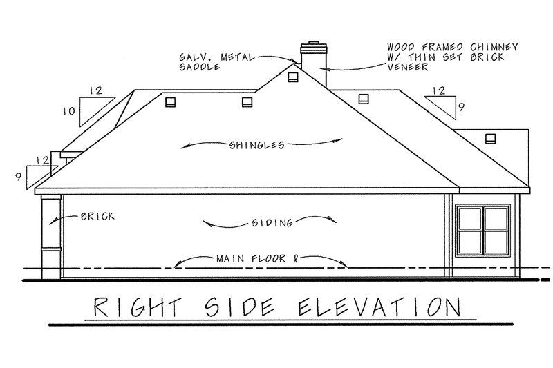 House Plan Design - Exterior - Other Elevation 2 for European House Plan #20-1395 - 2 bed, 2 bath