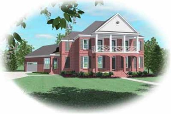 Exterior - Front Elevation for Southern House Plan #81-351 - 3 bed, 2.5 bath
