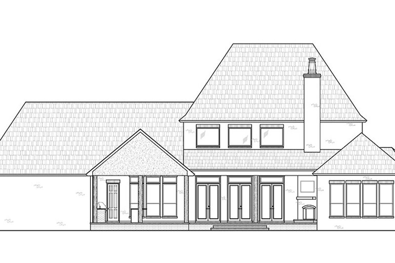 House Design - Exterior - Rear Elevation for Modern House Plan #1074-41 - 4 bed, 4.5 bath