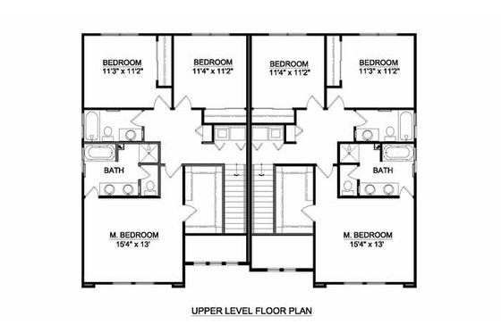 Floor Plan - Upper Floor for Traditional House Plan #116-284 - 3 bed, 2.5 bath