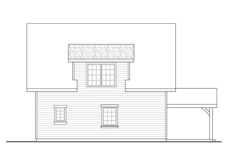 Dream House Plan - Exterior - Rear Elevation for Cottage House Plan #124-1223, 1 bath