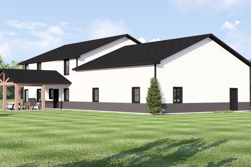 Architectural House Design - Exterior - Rear Elevation for Barndominium House Plan #1064-444 - 2 bed, 2.5 bath