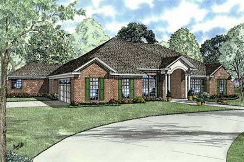 Architectural House Design - European Exterior - Front Elevation Plan #17-1164