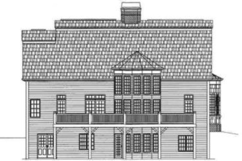 Home Plan - Exterior - Rear Elevation 1 for Classical House Plan #119-155 - 4 bed, 4 bath