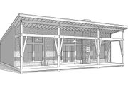 Cabin Style House Plan - 3 Beds 2 Baths 1378 Sq/Ft Plan #1114-6 