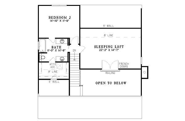 House Design - Country Floor Plan - Upper Floor Plan #17-566