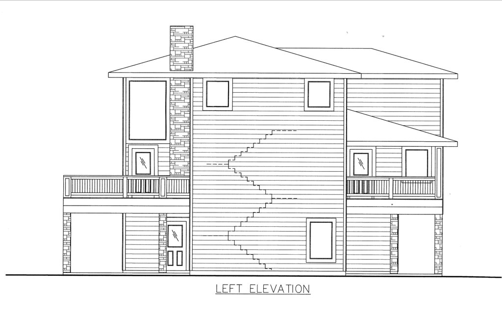 Exterior - Other Elevation for Contemporary House Plan #117-1111 - 3 bed, 3 bath