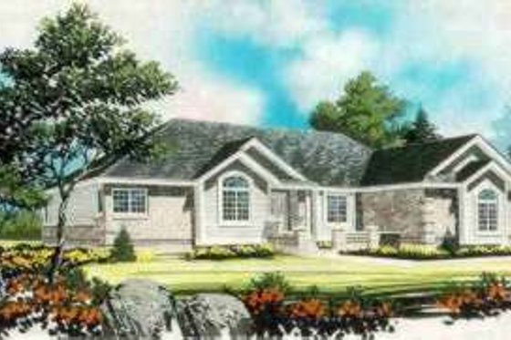 Exterior - Front Elevation for Traditional House Plan #308-202 - 5 bed, 3 bath
