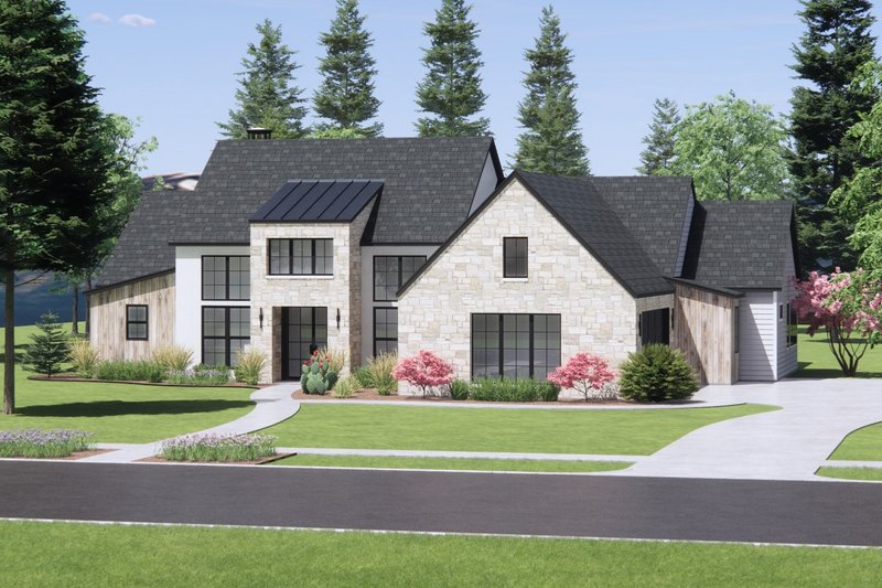 House Design - Exterior - Front Elevation 4 for European House Plan #1096-55 - 4 bed, 4.5 bath