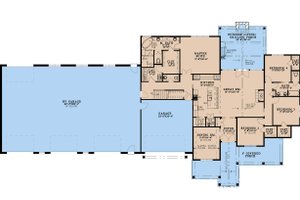 Floor Plan - Main Floor for Barndominium House Plan #923-456 - 4 bed, 2.5 bath