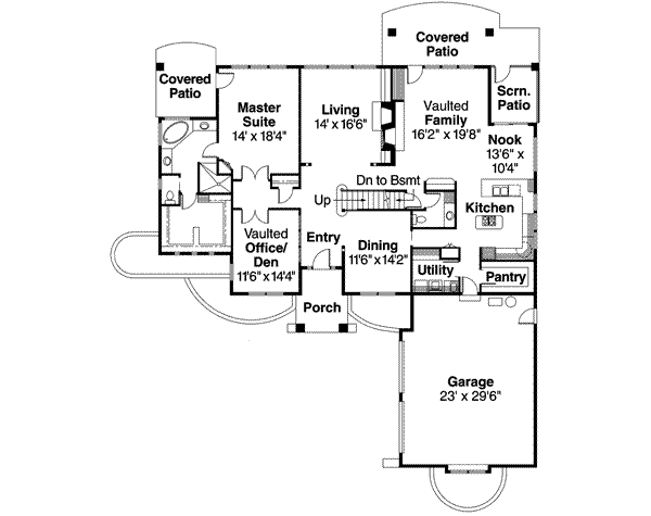 Home Plan - European Floor Plan - Main Floor Plan #124-417
