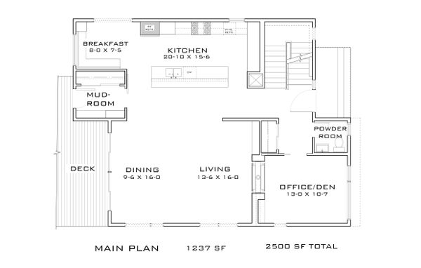 Contemporary Floor Plan - Main Floor Plan #909-9