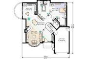 European Style House Plan - 1 Beds 1 Baths 1231 Sq/Ft Plan #23-1005 
