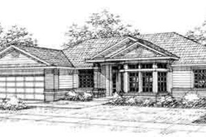 Ranch Exterior - Front Elevation Plan #124-330