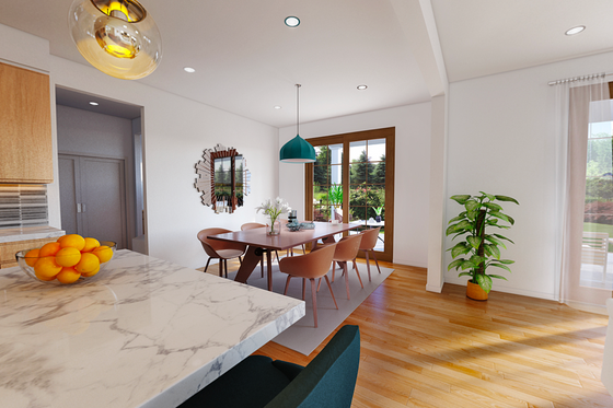 Interior - Dining Room for Contemporary House Plan #48-986 - 4 bed, 2.5 bath