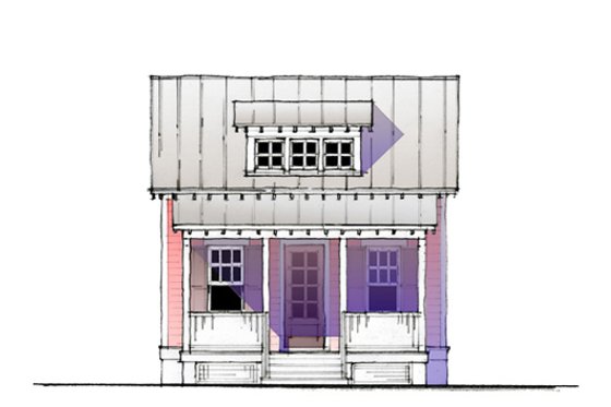 Exterior - Other Elevation for Cottage House Plan #514-8 - 1 bed, 1 bath