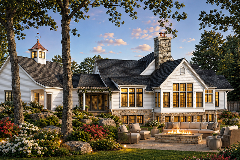 Home Plan - Exterior - Rear Elevation for Country House Plan #928-73 - 4 bed, 4 bath
