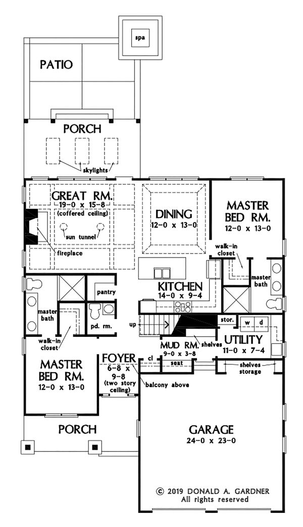Cottage Floor Plan - Main Floor Plan #929-1104