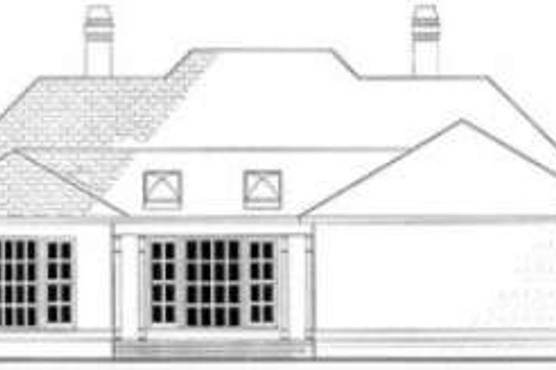Architectural House Design - Exterior - Rear Elevation for European House Plan #406-111 - 4 bed, 3 bath