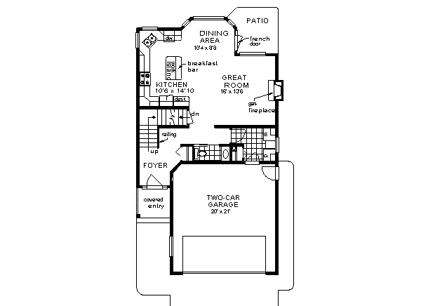 Home Plan - Traditional Floor Plan - Main Floor Plan #18-282