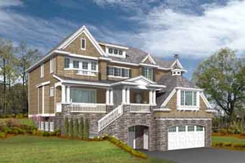 Architectural House Design - Craftsman Exterior - Front Elevation Plan #132-163