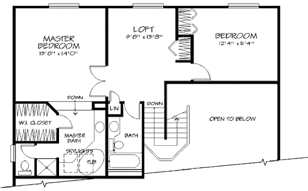 Architectural House Design - Modern Floor Plan - Upper Floor Plan #320-430