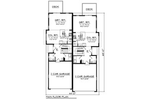 Floor Plan - Main Floor for Traditional House Plan #70-1474 - 6 bed, 4 bath