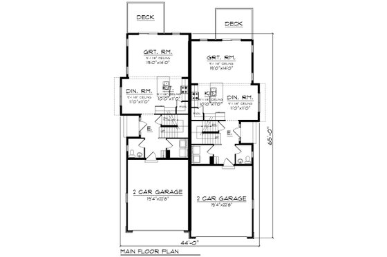 Floor Plan - Main Floor for Traditional House Plan #70-1474 - 6 bed, 4 bath