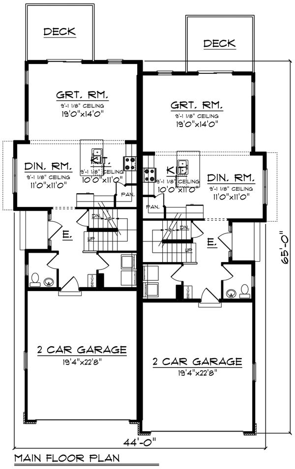 Home Plan - Traditional Floor Plan - Main Floor Plan #70-1474