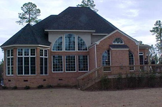 Exterior - Rear Elevation for European House Plan #119-130 - 4 bed, 3.5 bath