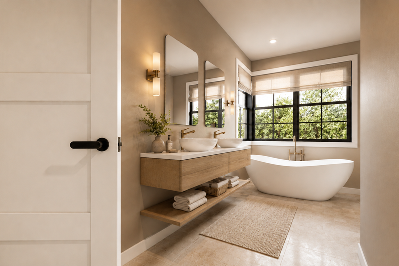Architectural House Design - Interior - Bathroom for Farmhouse House Plan #48-1226 - 2 bed, 2 bath