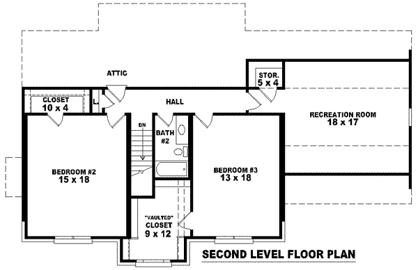 European Floor Plan - Upper Floor Plan #81-1405