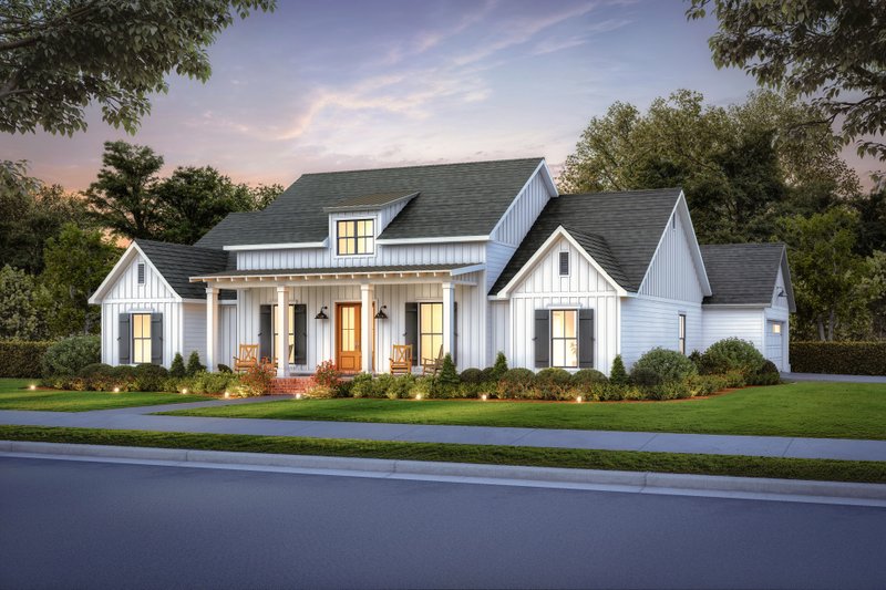 Home Plan - Farmhouse Exterior - Front Elevation Plan #1074-98
