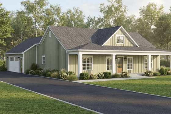 Exterior - Other Elevation 2 for Farmhouse House Plan #923-452 - 3 bed, 2 bath
