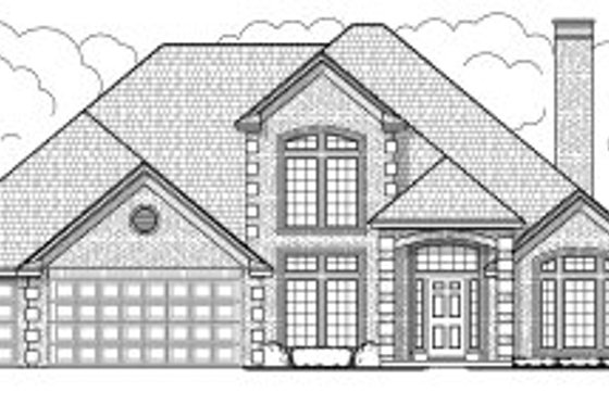 Exterior - Front Elevation for Traditional House Plan #65-491 - 4 bed, 3 bath