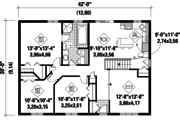 Country Style House Plan - 3 Beds 1 Baths 1260 Sq/Ft Plan #25-4839 