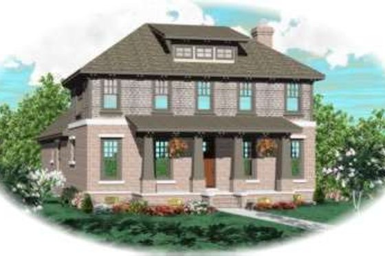 Exterior - Front Elevation for Bungalow House Plan #81-955 - 4 bed, 4 bath
