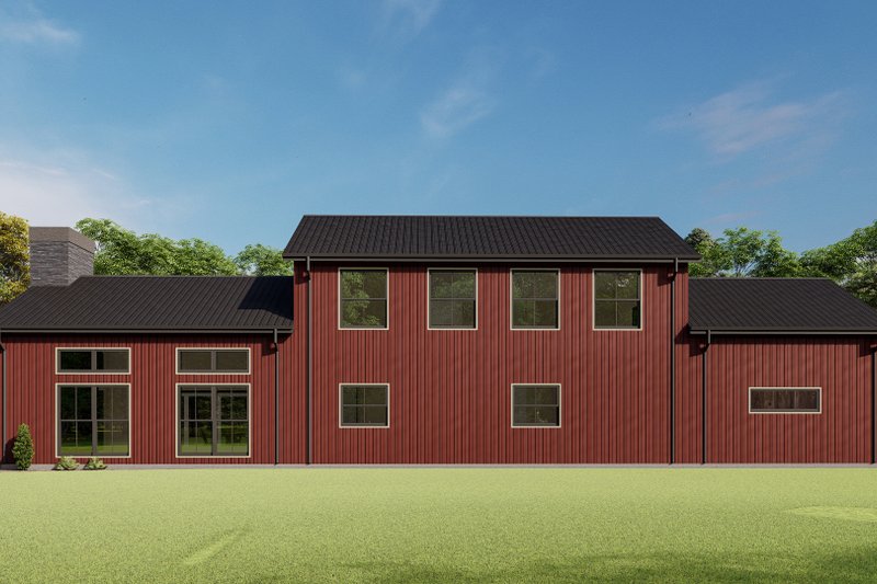 House Plan Design - Exterior - Rear Elevation for Barndominium House Plan #1092-45 - 5 bed, 4.5 bath