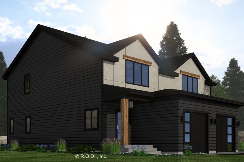 Architectural House Design - Exterior - Front Elevation 4 for Modern House Plan #51-1317 - 2 bed, 2.5 bath
