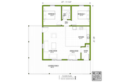 Ranch Style House Plan - 2 Beds 1 Baths 888 Sq/Ft Plan #1106-9 