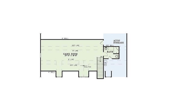 Floor Plan - Upper Floor for Farmhouse House Plan #17-415 - 3 bed, 3 bath