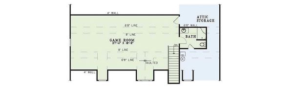 Farmhouse Floor Plan - Upper Floor Plan #17-415