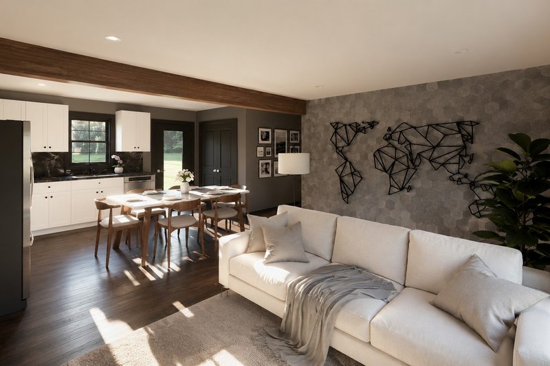 Home Plan - Interior - Family Room for Country House Plan #1064-469 - 2 bed, 1 bath