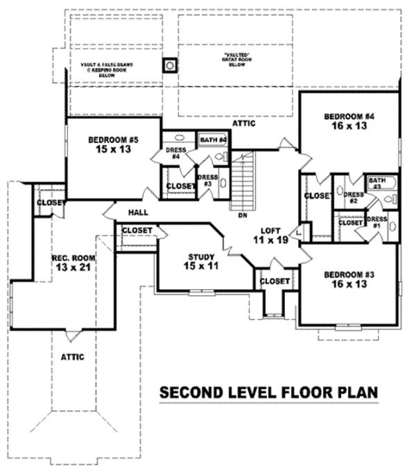 European Floor Plan - Upper Floor Plan #81-1284