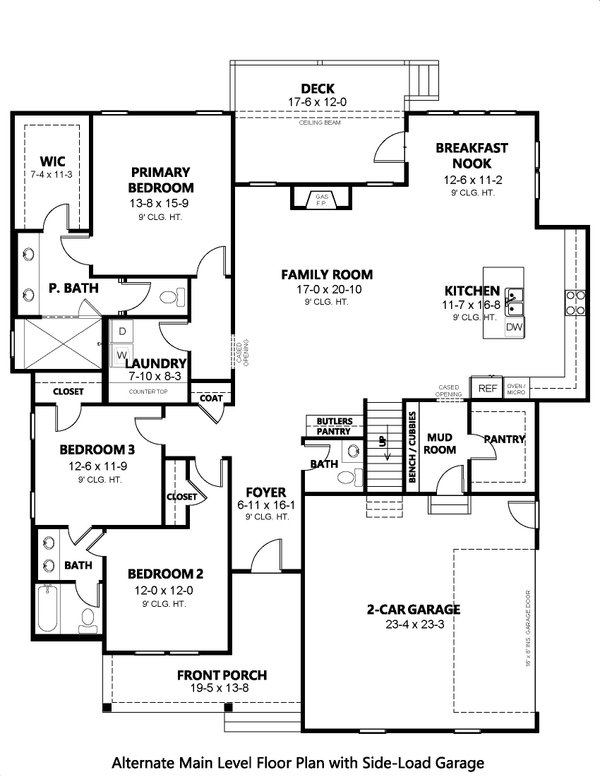 House Plan Design - Country Floor Plan - Main Floor Plan #1080-17